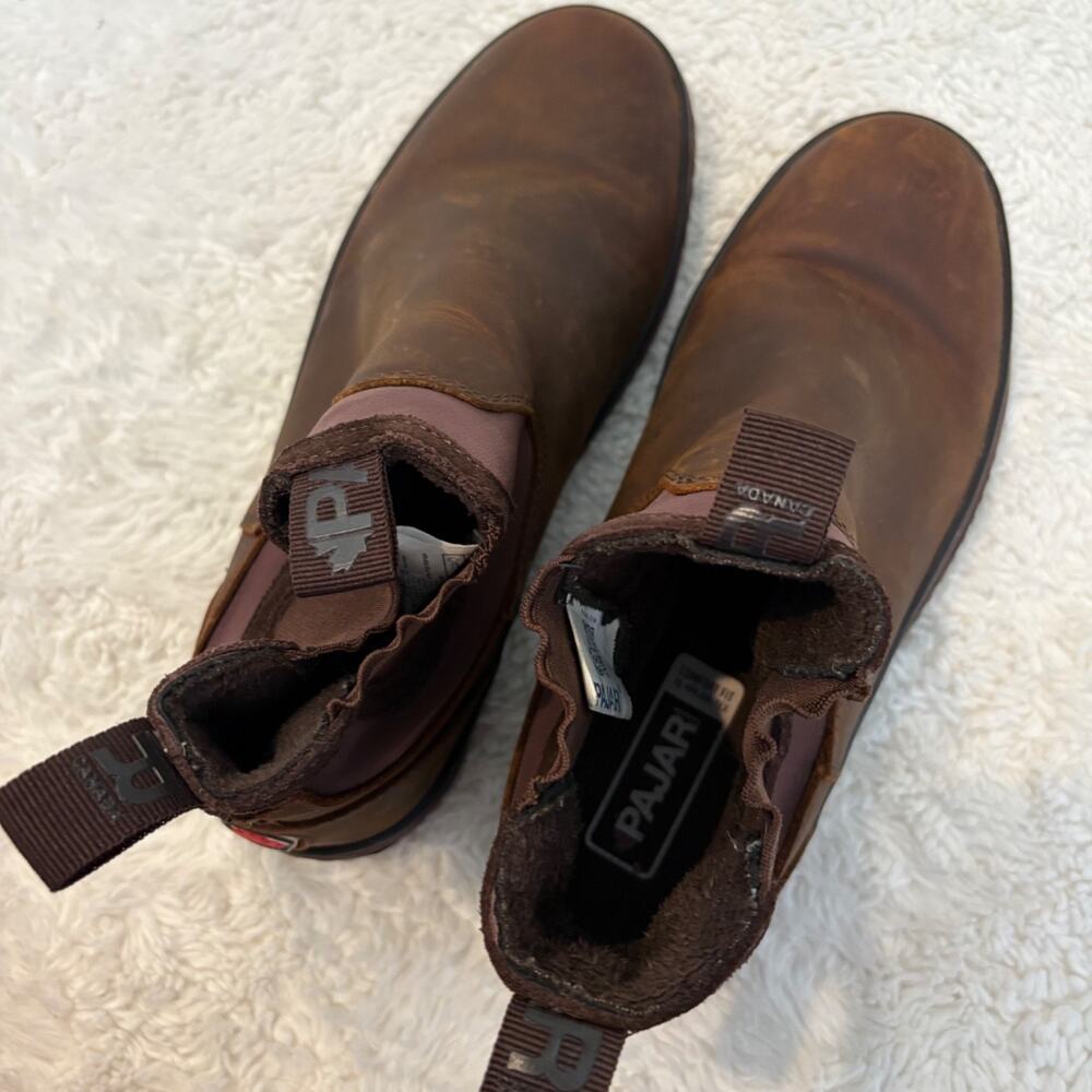 Pajar Men's 8 Gavel Pull Up Chelsea Boot Brown Leather Gorpcore Hiking Outdoors - Picture 7 of 9